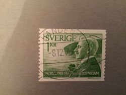 NOBELPRISTAGARE 1916  facit nr 987  praktstämplat HANDEN 1