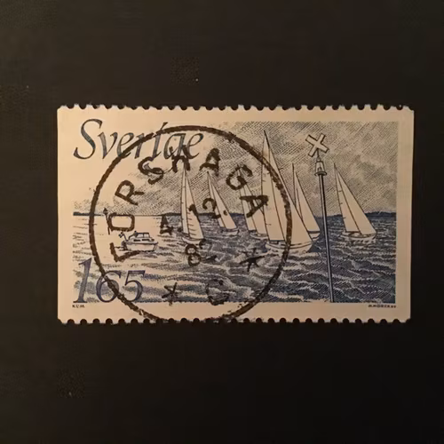 NYA SJÖMÄRKEN facit nr 1215 lyxstämplat FORSHAGA