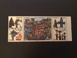 VIKINGAR 1990 facit nr 1609-1616 LYXST BLOCK ANGERED