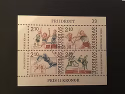 FRIIDROTT 1986 facit nr 1420-1423 lyxstämplat block GÖTEBORG 46