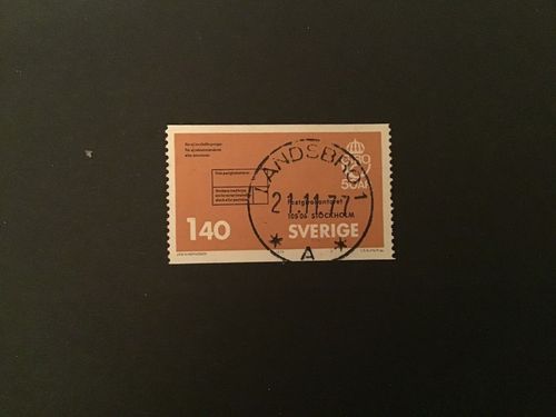 POSTGIROT 50 ÅR facit nr 908 lyxstämplat LANDSBRO 1