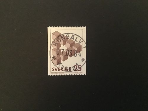 OMÖJLIGA FIGURER facit nr 1199 lyxstämplat KUNGÄLV 1