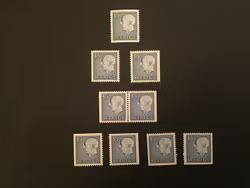 GUSTAV VI ADOLF TYP III facit nr 425 A, B1,B2,BB,D1,D2,D3 och D4 postfriska märken
