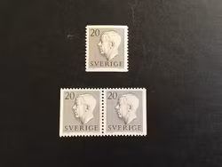 GUSTAF VI ADOLF TYP II facit nr 414 A och BB postfriska märken