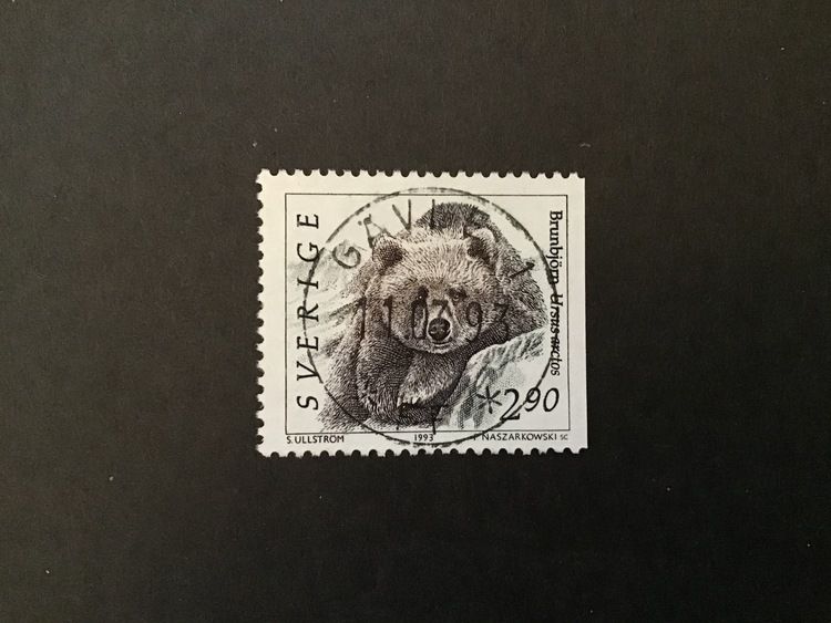 VILDA DJUR 2 facit nr 1774 lyxstämplat GÄVLE 1
