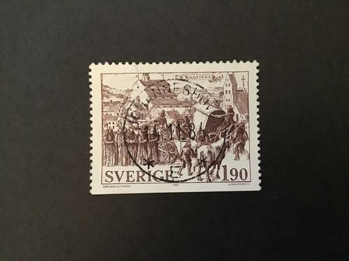 ÄLDRE STÄDER 1984 facit nr 1316 lyxstämplat JOHANNESHOV