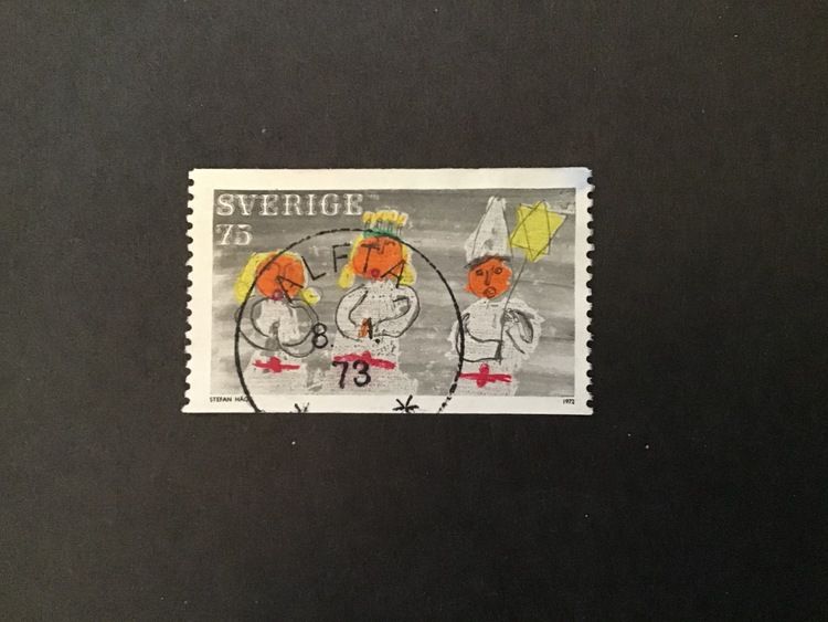 JULFRIMÄRKEN 1972 facit nr 795 praktstämplat ALFTA