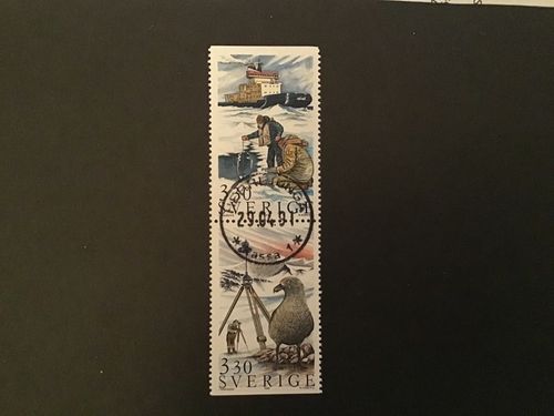 SVENSK POLARFORSKNING facit nr 1581 SX lyxstämplat par HERRLJUNGA