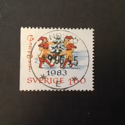 JULPOST 1983 facit nr 1275 lyxstämplat GNOSJÖ