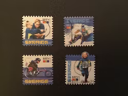 RIKSIDROTTSFÖRBUNDET 100 ÅR, facit nr 2352-2355 stämplad serie