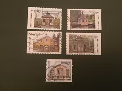 VÅRA LUSTHUS 2003, facit nr 2372-2376 stämplad sats