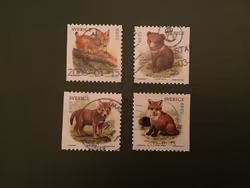 VILDA DJURUNGAR 2005, facit nr 2504-2507 stämplad sats
