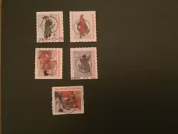 JULPOST 2003, facit nr 2392-2396 stämplad serie