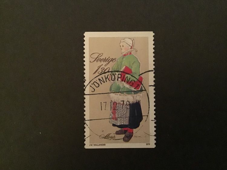 FOLKDRÄKTER 1979 facit nr 1109 lyxstämplat JÖNKÖPING 1