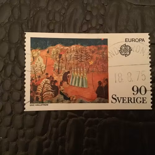 EUROPA IV MÅLARKOSNT facit nr 916 praktstämplat LANDSKRONA