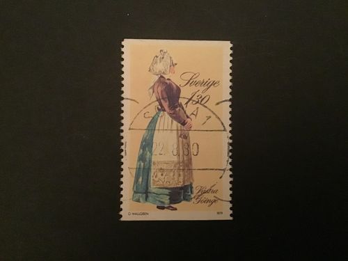 FOLKDRÄKTER 1979 facit nr 1108 lyxstämplat SOLNA 1