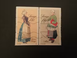 FOLKDRÄKTER facit nr 1109 SX1 lyxstämplat par VÄLLINGBY