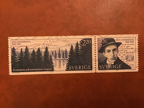 DAN ANDERSSON facit nr 1526 SX 2 lyxstämplat par ESKILSTUNA