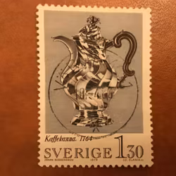SVENSK ROKOKO facit nr 1097 lyxstämplat VÄRNAMO 1