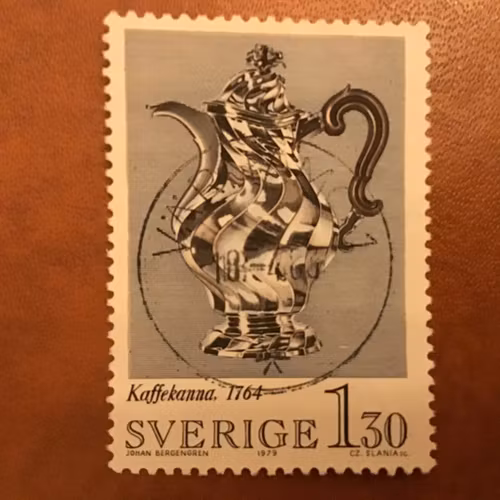 SVENSK ROKOKO facit nr 1097 lyxstämplat VÄRNAMO 1