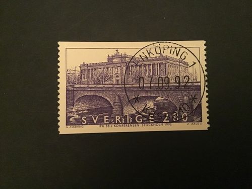 SVERIGES RIKSDAG facit nr 1747 LYXSTÄMPLAT  ENKÖPING 1