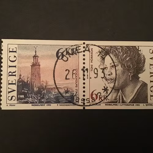 NOBELPRISTAGARE LITERATUR facit nr 1819 SX1 LYXSTÄMPLAT PAR UMEÅ 14