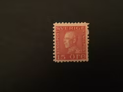 GUSTAF V PROFIL VÄNSTER med fastsättarspår, facit nr 177 C