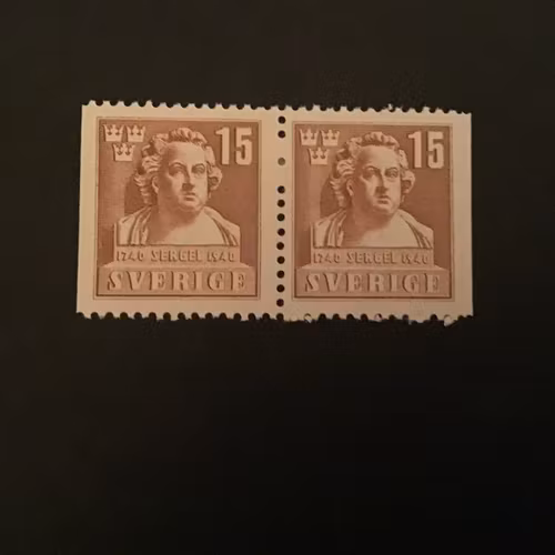 JOHAN TOBIAS SERGEL med fastsättarspår, facit nr 326 BB