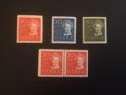 AUGUST STRINDBERG 1949 facit nr 385-387 postfrisk serie