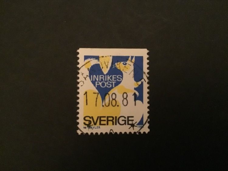 RABATTMÄRKE II 1980 facit nr 1122 LYXSTÄMPLAT SANDVIKEN 17.08.81.