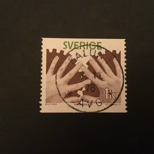 ARBETARSKYDD facit nr 982 lyxstämplat FALUN 1