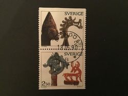 VIKINGAR 1990 facit nr 1613 SX lyxstämplat par LIDINGÖ 6