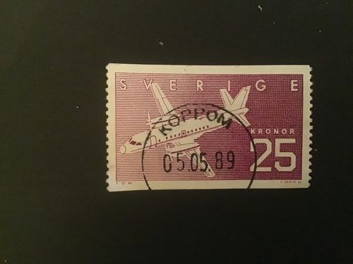 SVENSK FLYGINDUSTRI facit nr 1444 praktstämplat KOPPOM