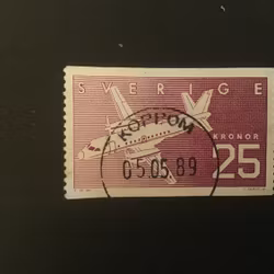 SVENSK FLYGINDUSTRI facit nr 1444 praktstämplat KOPPOM
