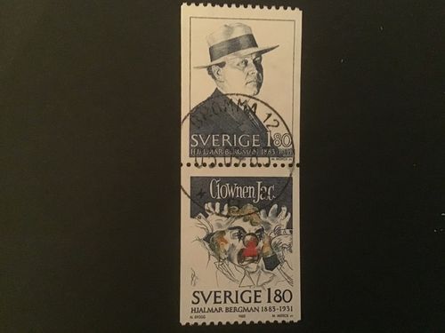 HJALMAR BERGMAN facit nr 1267 SX1 lyxstämplat par BROMMA 12