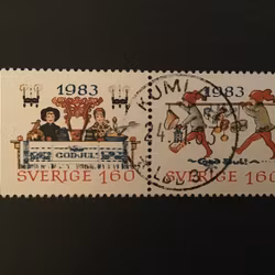 JULPOST 1983 facit nr 1278 SX Lyxstämplat par KUMLA 1