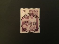 KNYPPLERSKA 1976 facit nr 955 A lyxstämplat STORVIK