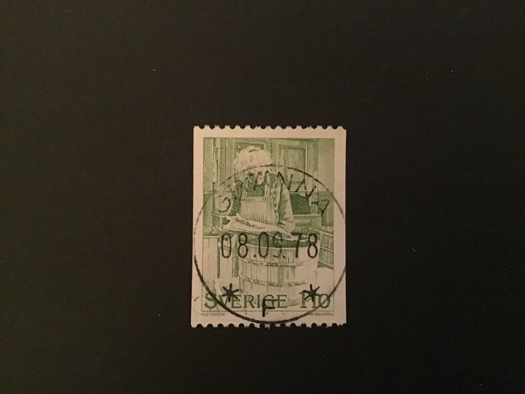 JULFÖRBEREDELSER 1977 facit nr 1024 lyxstämplat GRÄNNA