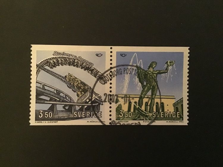 NORDEN X TURISTMÄL facit nr 1790 SX1 lyxstämplat par GÖTEBORG POSTTERMINAL
