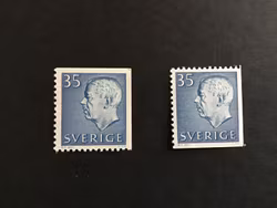 GUSTAF VI ADOLF TYP III facit nr 425 D 2 och 425 D 4 postfriska märken