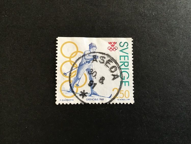 OLYMPISKT GULD I facit nr 1698 praktstämplat ÅSEDA