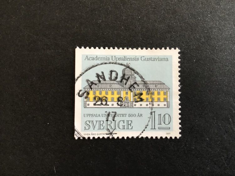 UPPSALA UNIVERSITET facit nr 1005 B1 lyxstämplat SANDHEM