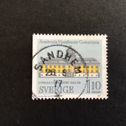 UPPSALA UNIVERSITET facit nr 1005 B1 lyxstämplat SANDHEM