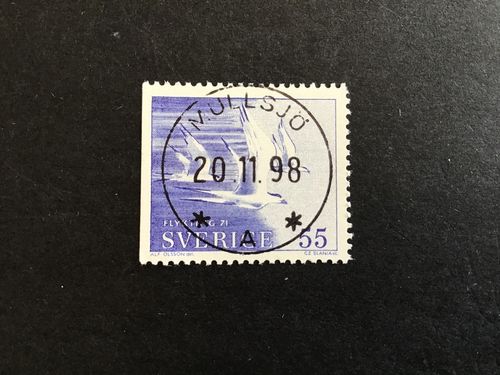 FLYKTING 71  1971 facit nr 724 B1 lyxstämplat MULLSJÖ