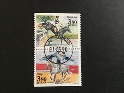 RYTTAR VM 1990 facit nr 1622 SX lyxstämplat par INGELSTAD