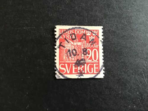 LUNDS DOMKYRKA facit nr 366 A lyxstämplat TIDAN