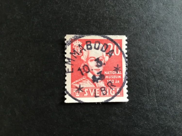 NATIONALMUSEUM 150 år facit nr 338 A praktstämplat EMMABODA