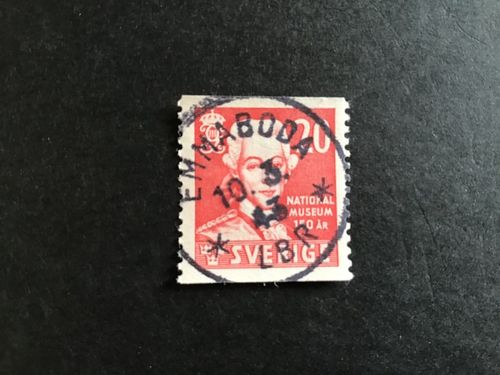 NATIONALMUSEUM 150 år facit nr 338 A praktstämplat EMMABODA