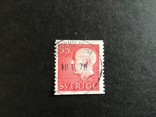 GUSTAF VI ADOLF TYP III facit nr 433 A lyxstämplat STOCKHOLM BAN