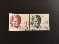 OLOF PALME 1986, facit nr 1402 SX stämplat par
